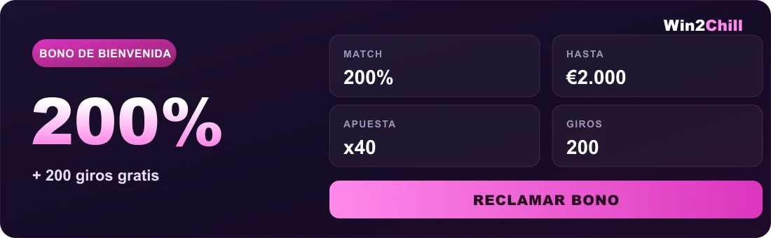 Win2Chill Casino welcome bonus